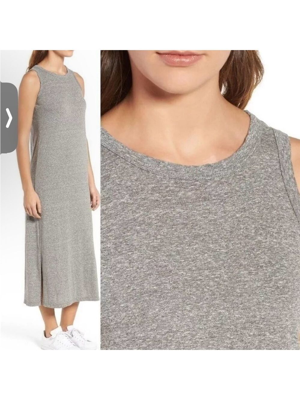 Current Elliott Maxi Dress Size 2 Gray The Perfect Muscle Tank Beach Boho Travel